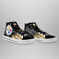 Pittsburgh Steelers High Top Shoes Custom American Flag Sneakers-Gear Wanta