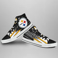 Pittsburgh Steelers High Top Shoes Custom American Flag Sneakers-Gear Wanta