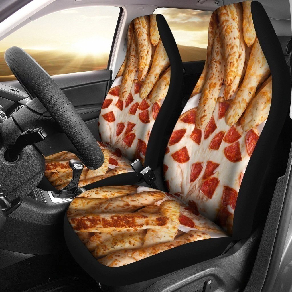Pizza Pepperoni Cheese Car Seat Covers-Gear Wanta