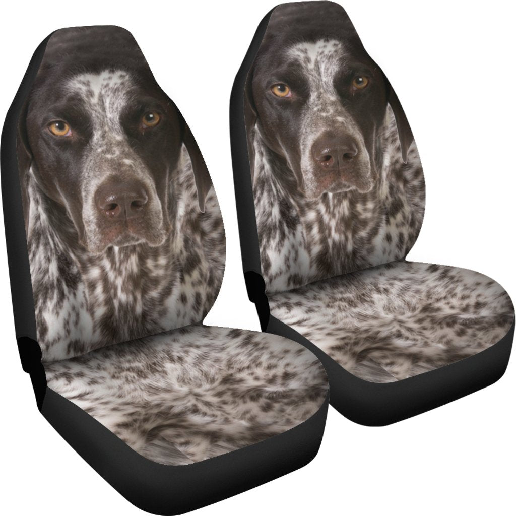 Pointer Dog Car Seat Covers Funny Dog Face-Gear Wanta