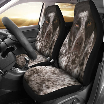 Pointer Dog Car Seat Covers Funny Dog Face-Gear Wanta