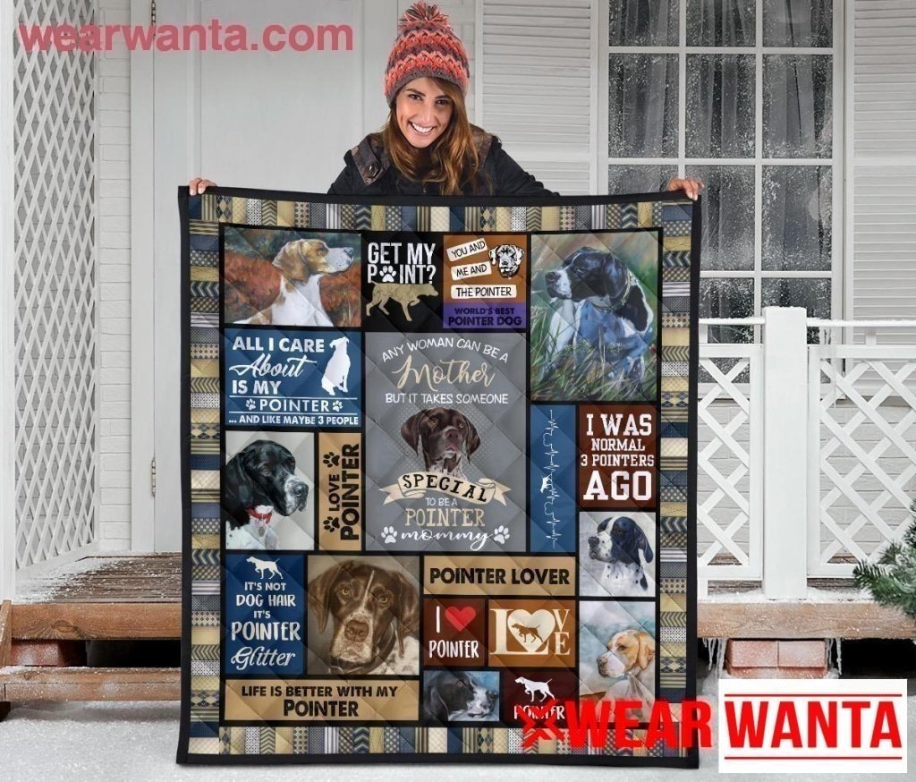 Pointer Mom Blanket Funny Gift Idea For Dog Lover-Gear Wanta