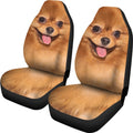 Pomeranian Dog Car Seat Covers Funny Face-Gear Wanta