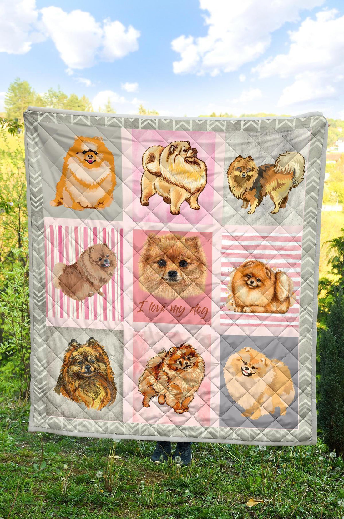 Pomeranian Quilt Blanket TT10-Gear Wanta