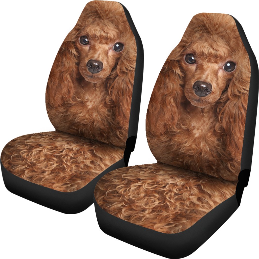 Poodle Car Seat Covers Funny Dog Face-Gear Wanta