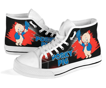 Porky Pig High Top Shoes Looney Tunes Fan-Gear Wanta