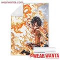 Portgas D. Ace Blanket Custom Fire Fist One Piece Anime Home Decoration-Gear Wanta