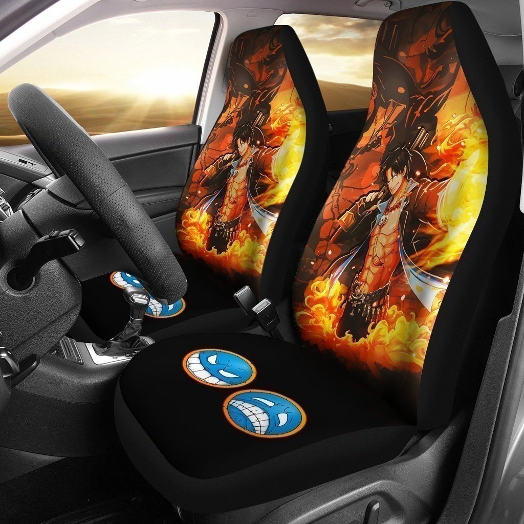Portgas D. Ace One Piece Car Seat Covers-Gear Wanta