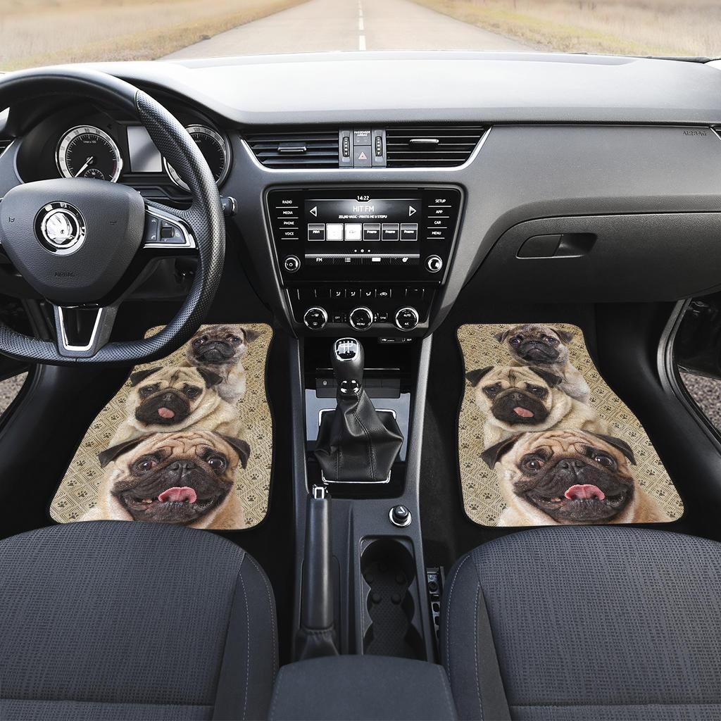 Pug Dog Car Floor Mats Funny For Pug Dog Lover-Gear Wanta