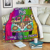 Pug Dog Hippie Van Fleece Blanket-Gear Wanta