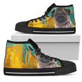 Pug Dog Sneakers Colorful High Top Shoes-Gear Wanta