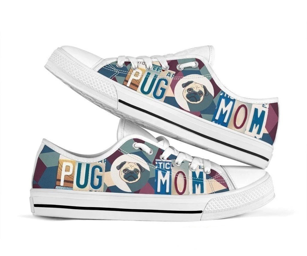 Pug Mom Shoes Low Top Style Gift For Dog Lover NH10-Gear Wanta