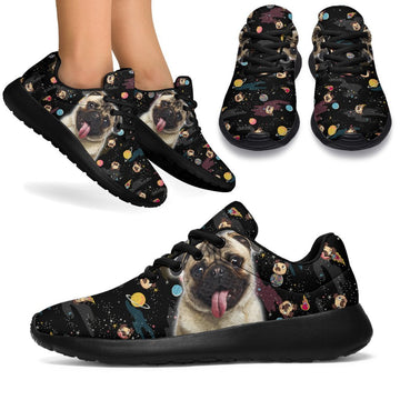 Pug Sneakers Sporty Shoes Funny For Pug Dog Lover-Gear Wanta