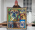 Puggle Dog Quilt Blanket Funny Mixed Dog Breed-Gear Wanta