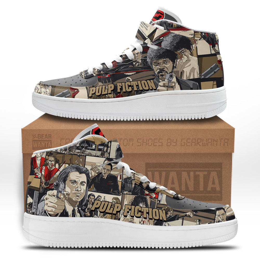 Pulp Fiction Air Mid Shoes Custom Sneakers-Gear Wanta