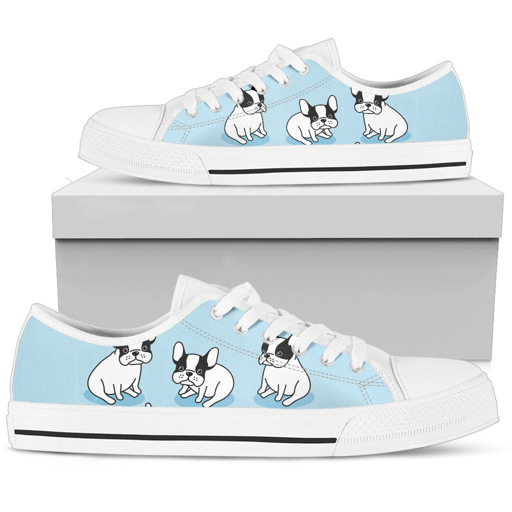 Puppy French Bulldog Sneakers Low Top Shoes-Gear Wanta