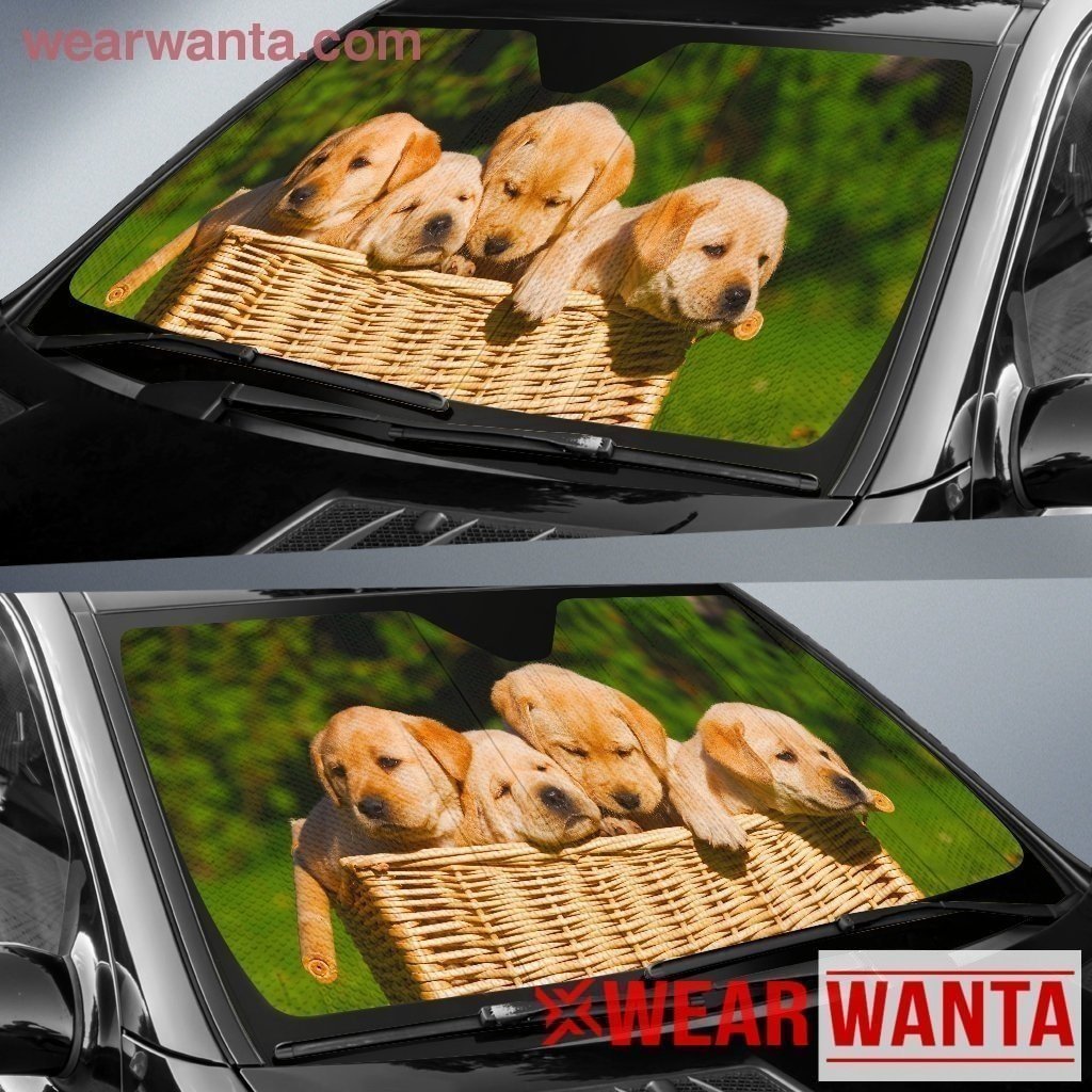 Puppy Golden Retirever Car Sun Shade-Gear Wanta