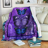 Purple Galaxy Butterfly Fleece Blanket Gift For Butterfly Lover-Gear Wanta