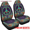 Purple Peace Symbol Mandala Hippie Car Seat Covers NH09-Gear Wanta