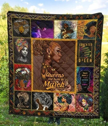 Queens Are Born In March Quilt Blanket Birthday Gift-Gear Wanta