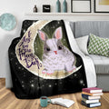 Rabbit Blanket Custom I Love You To The Moon And Back Home Decoration-Gear Wanta