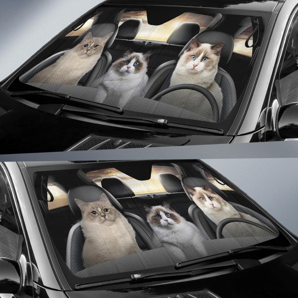 Ragdoll Cat Car Sun Shade Car Sun Visor-Gear Wanta