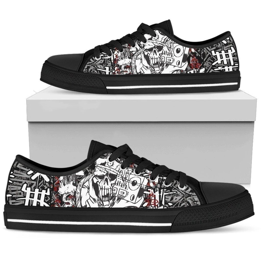 Rap Lover Skull Men's Low Top Shoes Gift Idea NH09-Gear Wanta