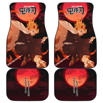 Regoku Demon Slayer Under The Moon Car Floor Mats Anime-Gear Wanta