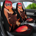 Rengoku Demon Slayer Under The Moon Car Seat Covers Custom Anime Car Accessories-Gear Wanta