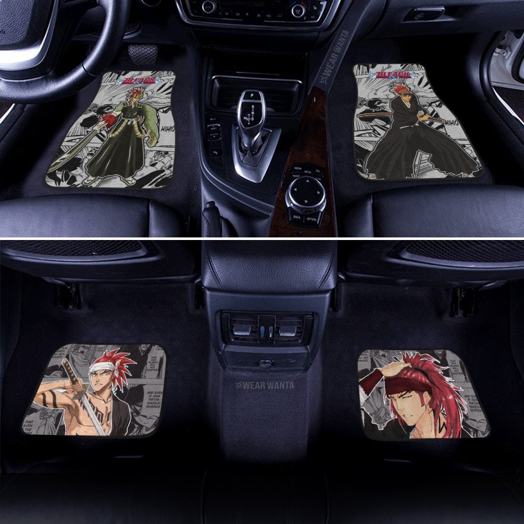 Renji Abarai Car Floor Mats Custom Bankai Style Bleach Manga Mix Anime Car Accessories-Gear Wanta