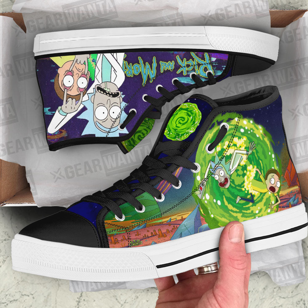 Rick and Morty High Top Shoes Custom For Fans-Gear Wanta