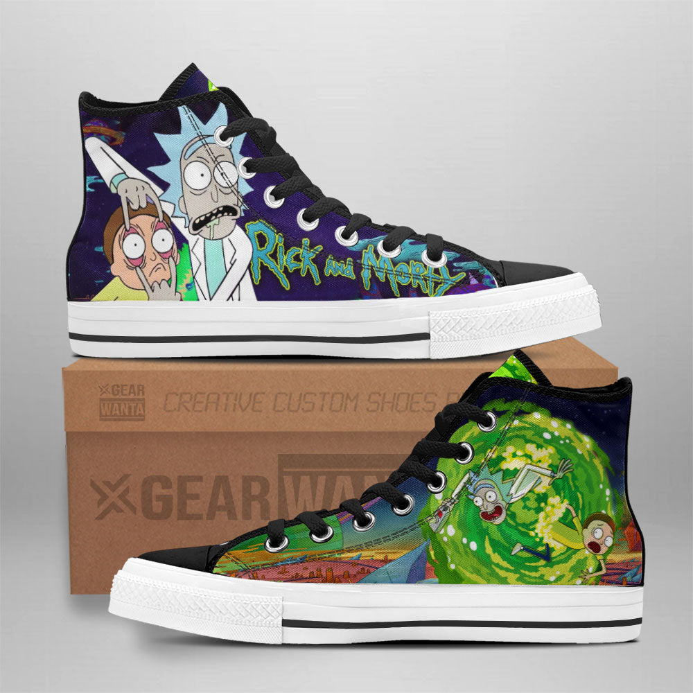 Rick and Morty High Top Shoes Custom For Fans-Gear Wanta