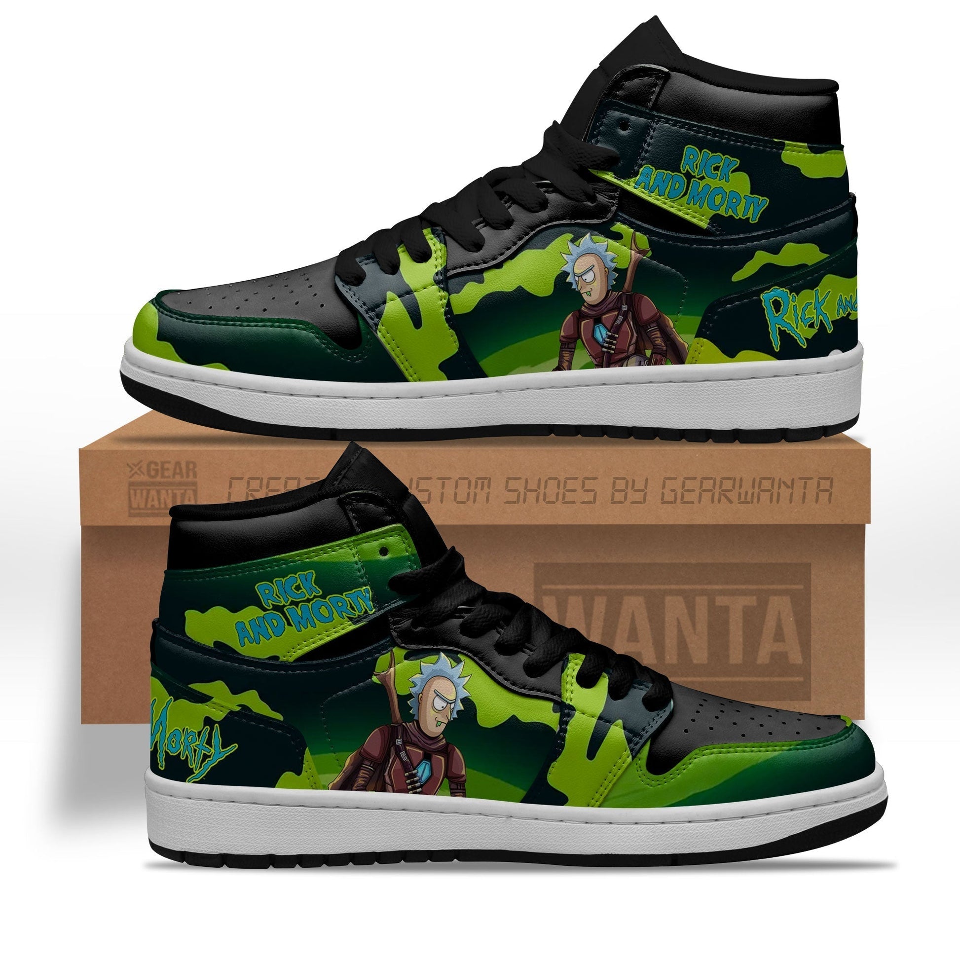 Rick and Morty Crossover Star Wars JDs Sneakers Custom Shoes-Gear Wanta