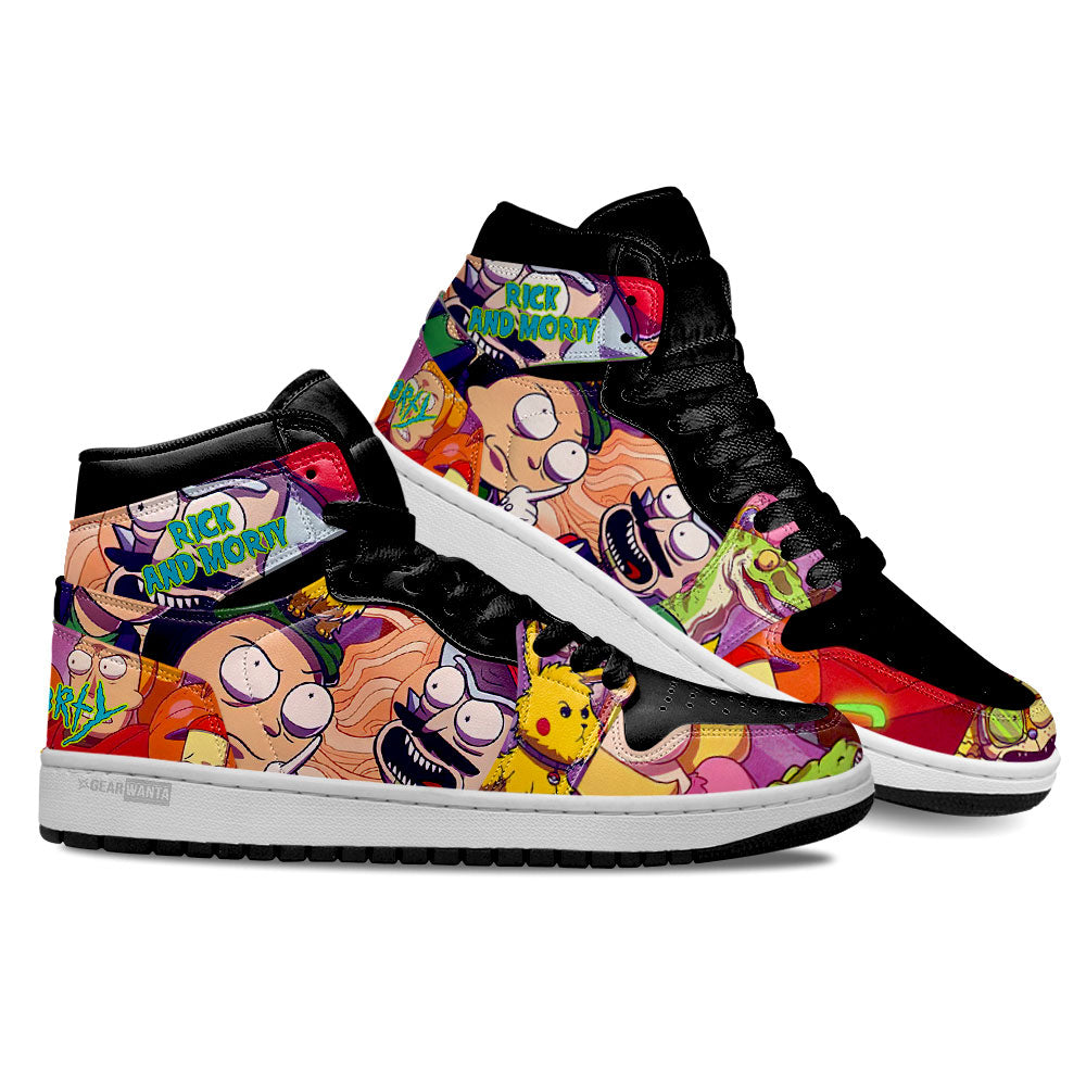 Rick and Morty Crossover Super Mario JDs Sneakers Custom Shoes-Gear Wanta