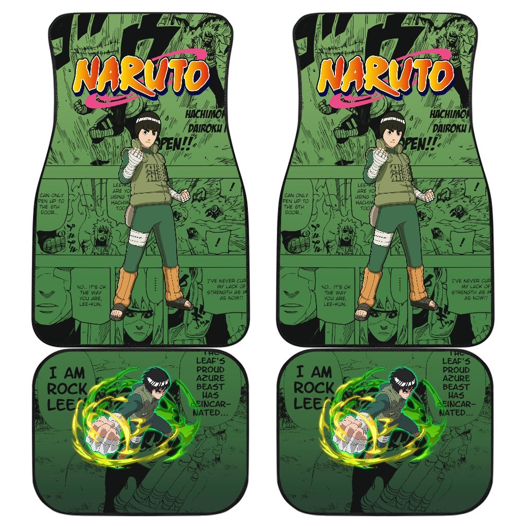 Rock Lee NRT Car Floor Mats Gift For Strong Fan Anime-Gear Wanta