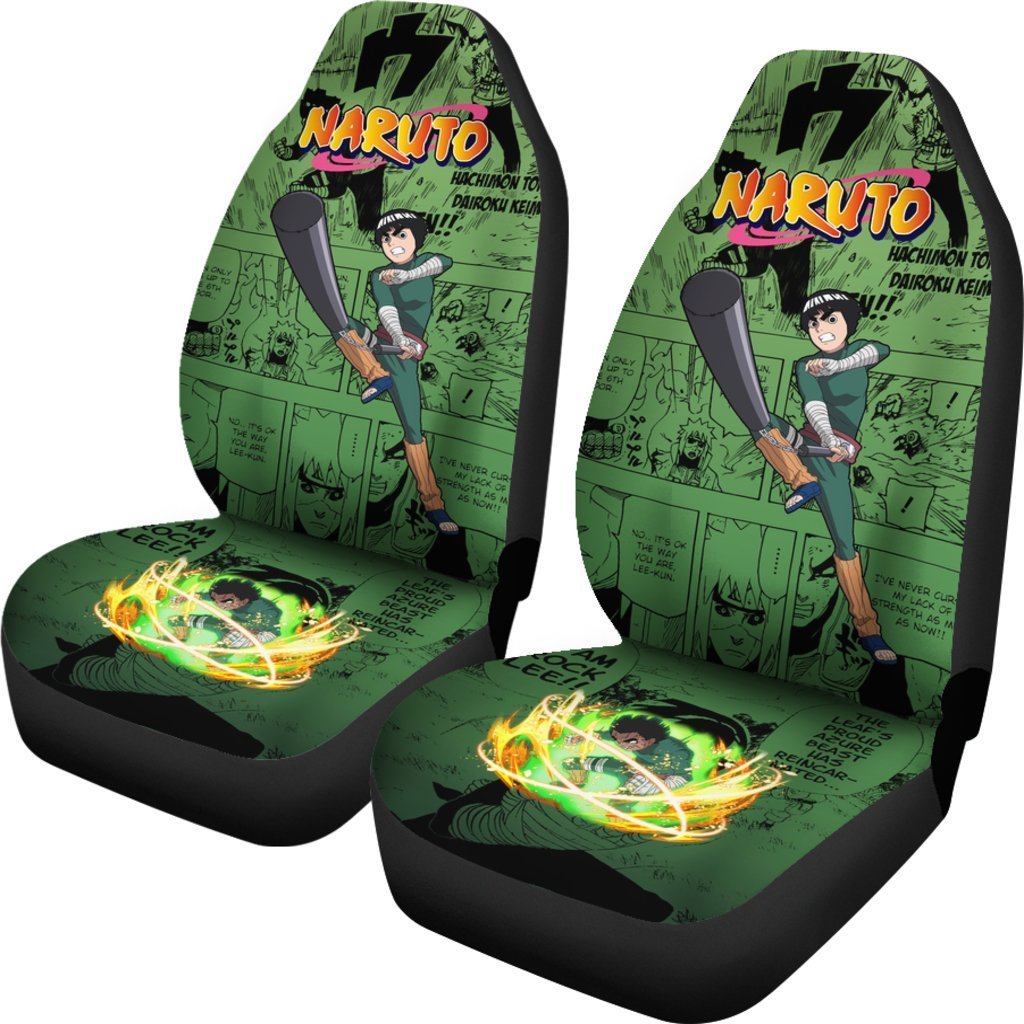 Rock Lee NRT Car Seat Covers Custom Anime Car Accessories-Gear Wanta