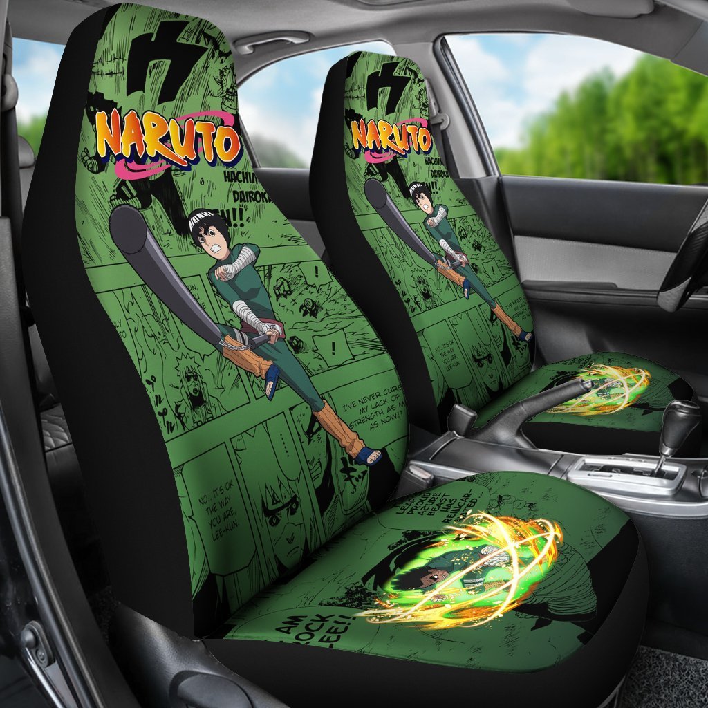 Rock Lee NRT Car Seat Covers Custom Anime Car Accessories-Gear Wanta