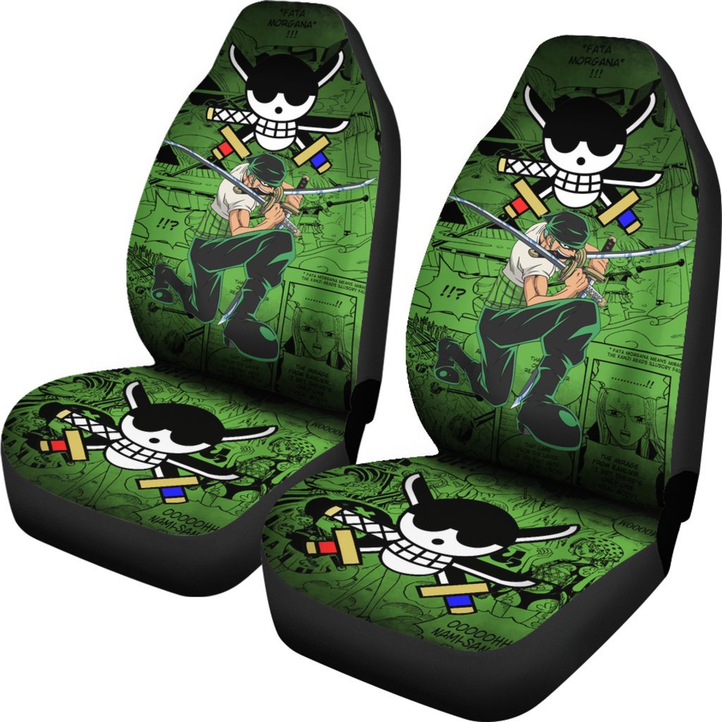 Roronoa Zoro One Piece Car Seat Covers Anime Mixed Manga-Gear Wanta