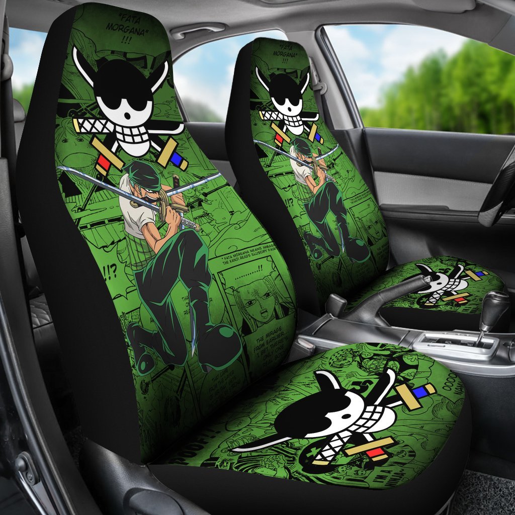 Roronoa Zoro One Piece Car Seat Covers Anime Mixed Manga-Gear Wanta