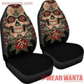 Roses Sugar Skull Car Seat Covers Gift Idea NH1911-Gear Wanta