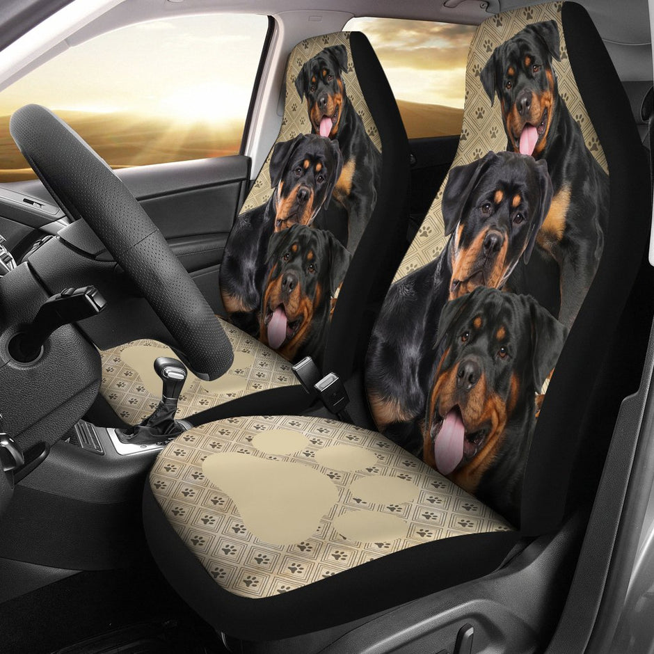 Dog Rottweiler Pattern Print Universal Fit Car Seat Cover