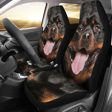 Rottweiler Car Seat Covers Funny Dog Face-Gear Wanta