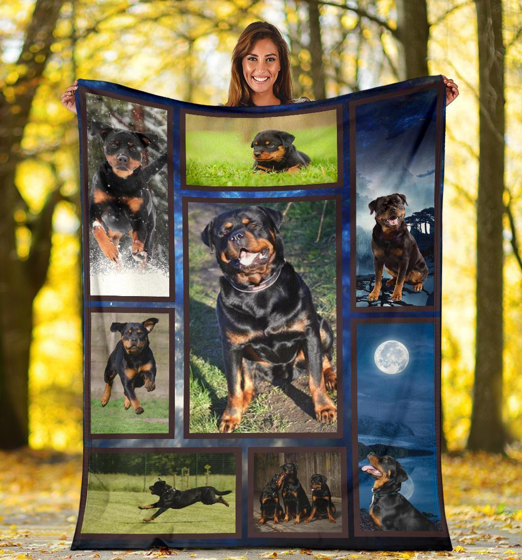 Rottweiler Dog Fleece Blanket Funny-Gear Wanta