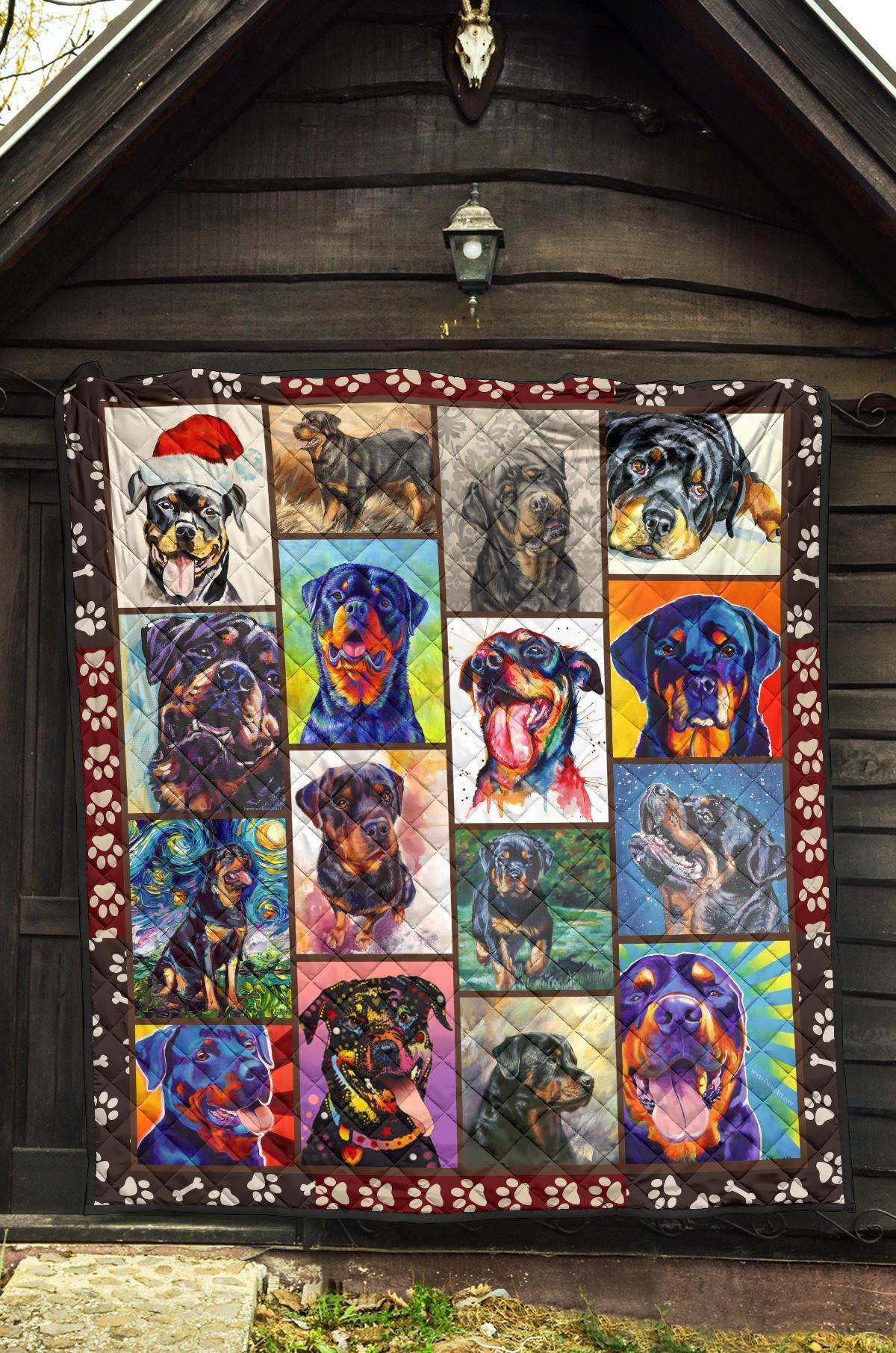 Rottweiler Dog Quilt Blanket Amazing-Gear Wanta