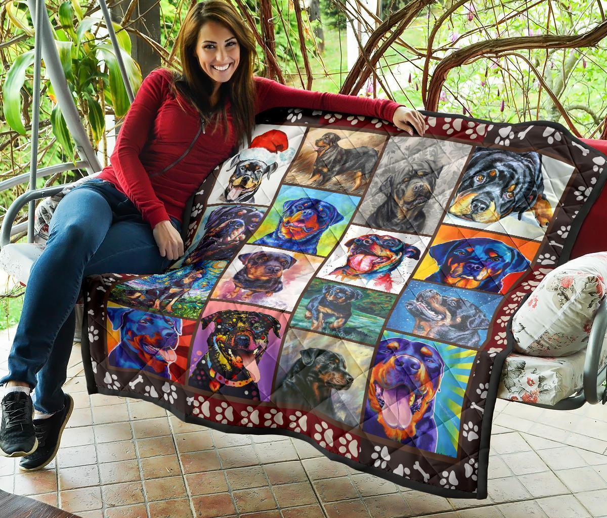 Rottweiler Dog Quilt Blanket Amazing-Gear Wanta