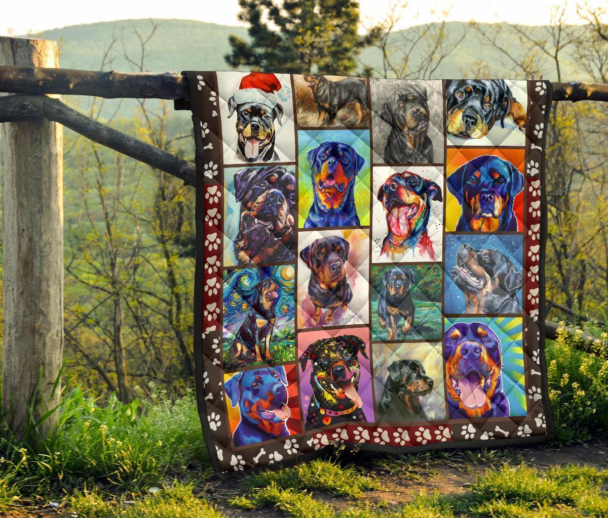 Rottweiler Dog Quilt Blanket Amazing-Gear Wanta