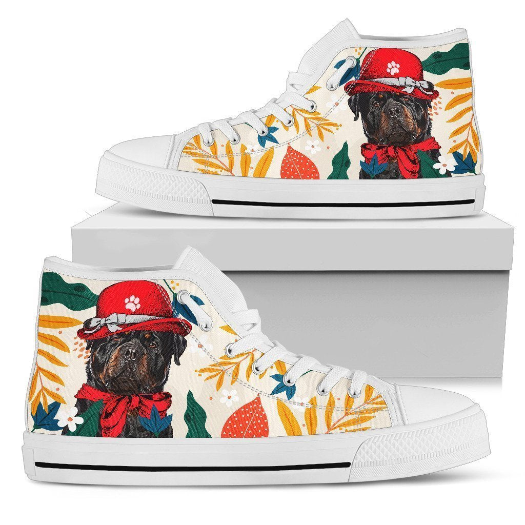 Rottweiler Dog Sneakers Women High Top Shoes Funny-Gear Wanta