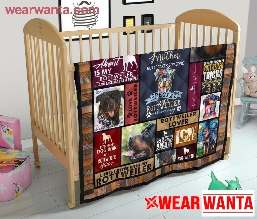 Rottweiler Mommy Blanket Gift Idea For Dog Lover-Gear Wanta