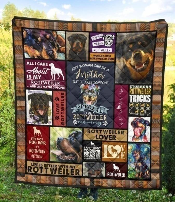 Rottweiler Mommy Blanket Gift Idea For Dog Lover-Gear Wanta