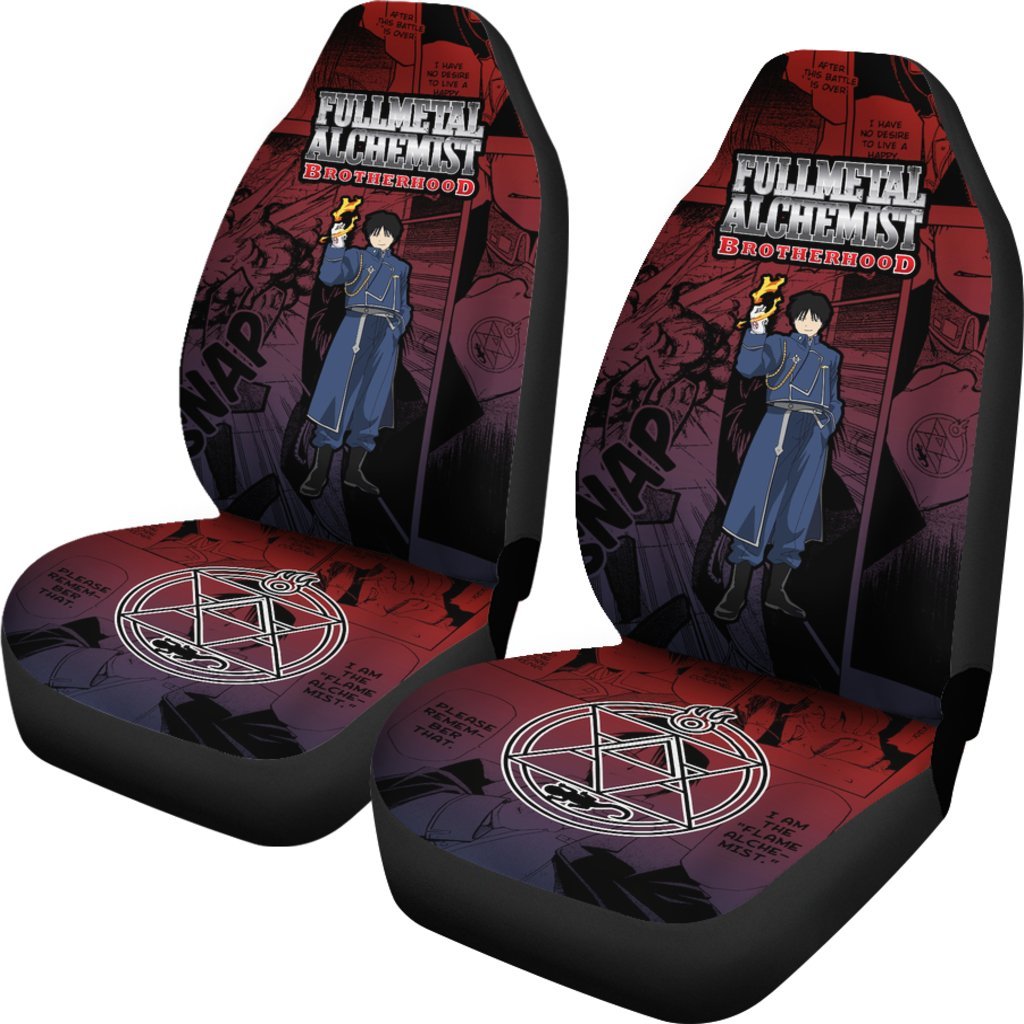 Roy Mustang Fullmetal Alchemist Brotherhood Car Seat Covers Custom Anime Car Accessories-Gear Wanta